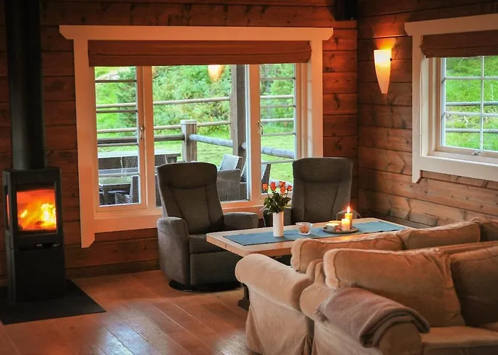 Villa Snerting Ranch - Comfty And Modern Log House Stokkan